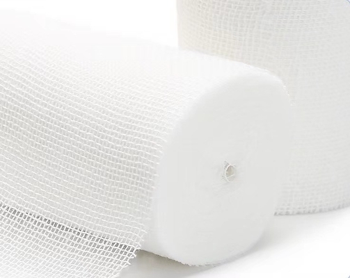 柔らかくない100つの綿のガーゼの包帯ロール吸収性の生殖不能の白い医学の保護プロダクト