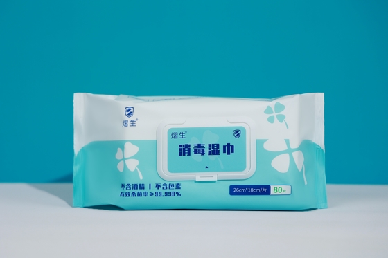 X Xlの洗面所の大人Flushable COVID-19のための使い捨て可能なぬれたワイプの非編まれた生地