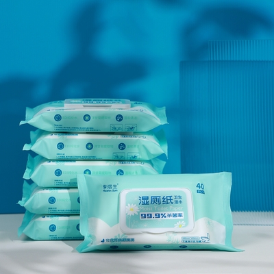 ぬれたトイレット ペーパーのための生物分解性の抗菌性の消毒のワイプ